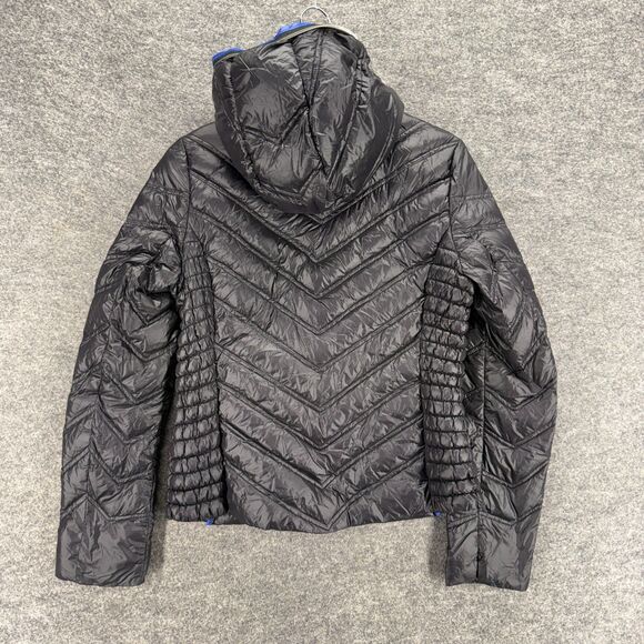 Laundry Puffer Jacket Women M Medium Black Down Full Zip Hooded Long Sleeve - Picture 2 of 7